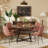 Round Dining Table Set with Velvet Upholstery Chairs-896957267-896957266-892995273