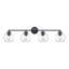 Meuble-lavabo 4 lumières Breakwater Bay Aeyla avec abat-jour en verre transparent-511696679