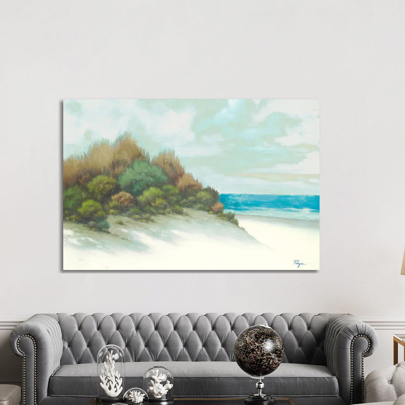 Seashore I by Vivien Rhyan - Painting on Canvas, Wrapped Canvas, 20.32 cm H x 30.48 cm W