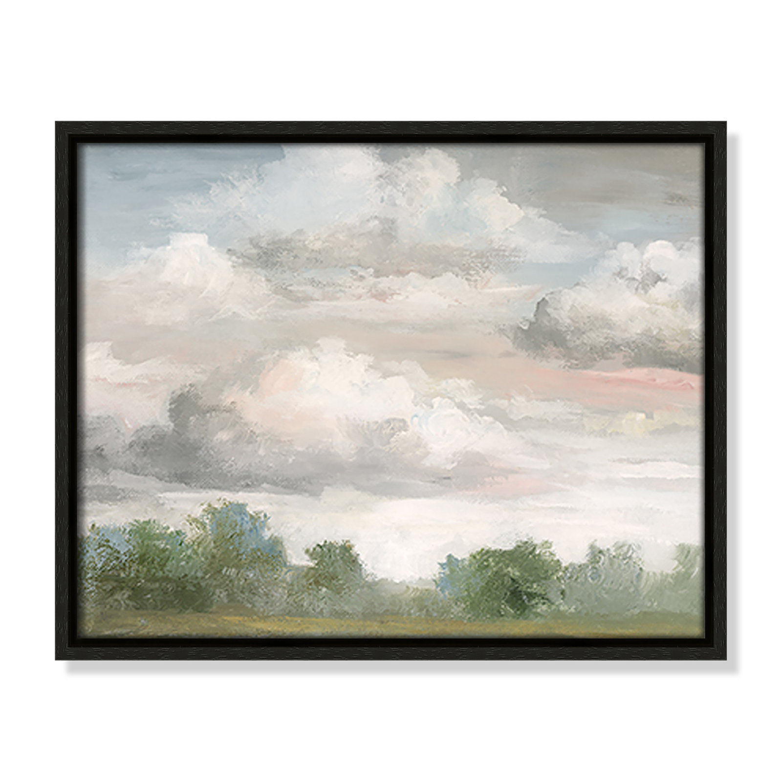 Frangia "Pastel Morning Sky" Print by Nan, Espresso Framed, 12.5" H x 15.5" W x 2" D