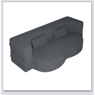 Versatile Convertible Sofa Bed with Plush Pillows for Ultimate Comfort and Space-Saving Design, Perfect for Modern Living.