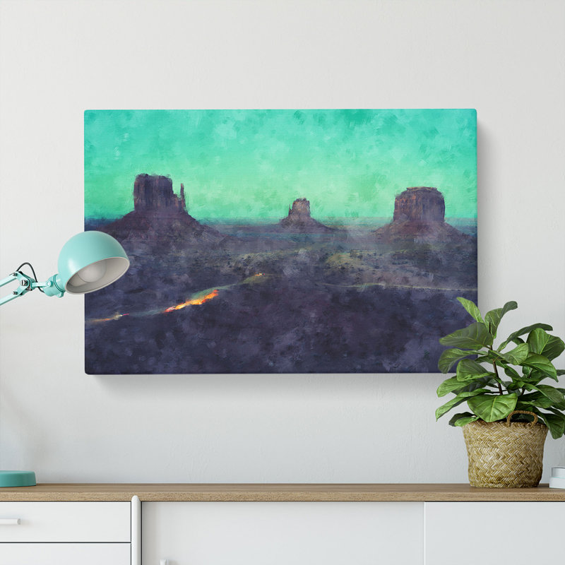 Oljato-Monument Valley - Wrapped Canvas Painting, 60cm H x 91cm W x 3cm D