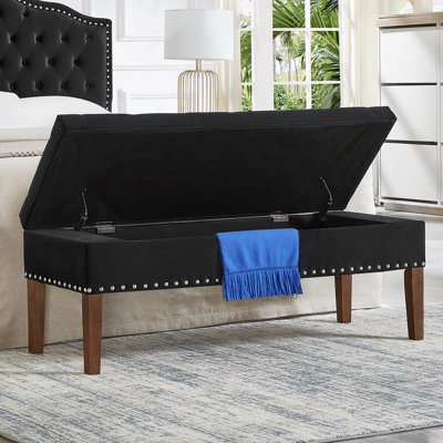 Banc capitonné avec rangement