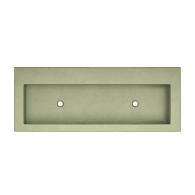 Trough Concrete Handmade Rectangular Drop-in Bathroom Sink