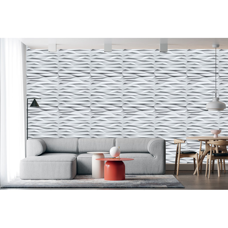 Panneau mural 3D blanc 19,7 po x 19,7 po Falkirk Ross (paquet de 10)