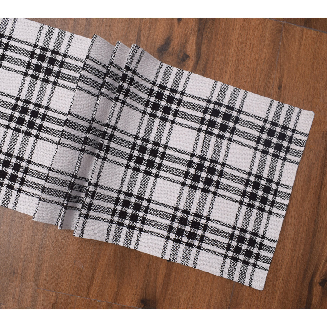 Naszire Rectangle Plaid Cotton Table Runner Gracie Oaks
