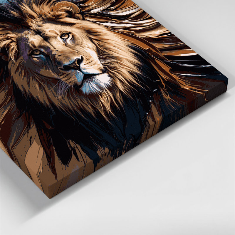 «Big Cats Masai Lion», art mural sur toile, H 12 po x l 18 po