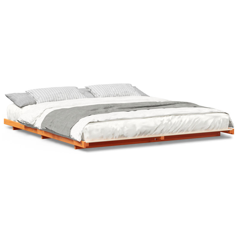 Solid Wood Bed, Super King (6'), Wax Brown