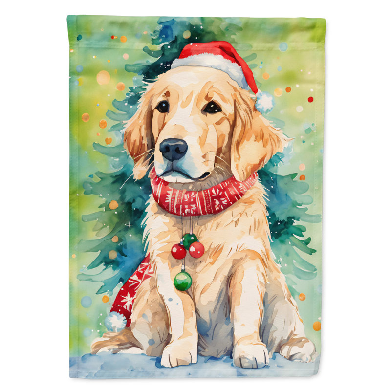 Polyester double face Noël, H 15,5 po x l 11,25 po