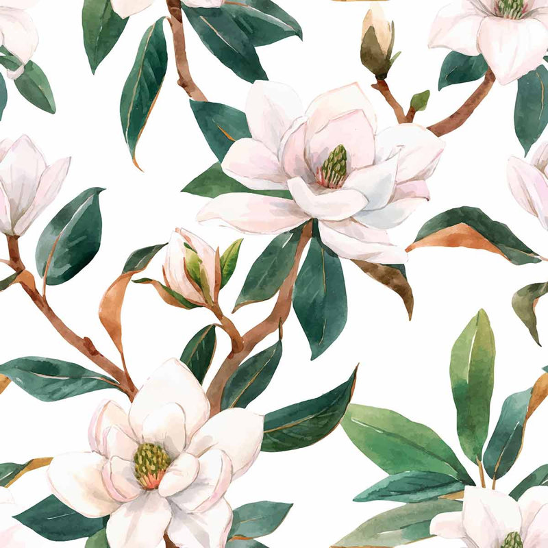 Panneau de papier peint adhésif fleur, L 126 po x l 24 po