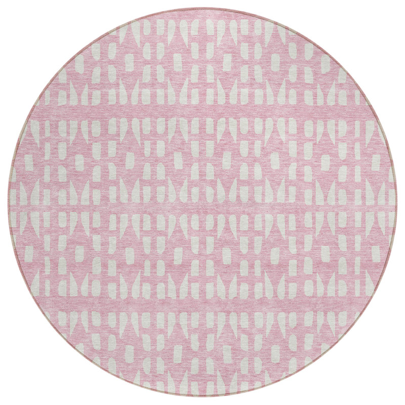  Chayden Area Rug with Non-Slip Backing, Round 8'