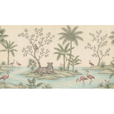 Papier peint floral tropical