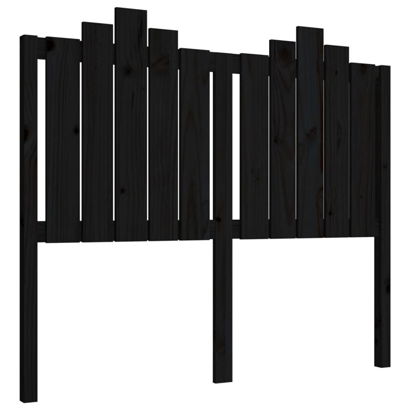 Plaisance Solid Wood Headboard, 126 x 110 cm, Black