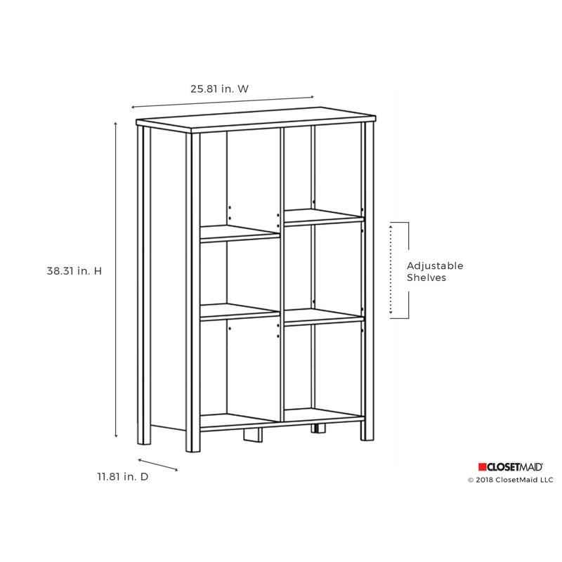 Premium Cubes 38.31" H x 25.81" W Standard Bookcase, Dark Chestnut
