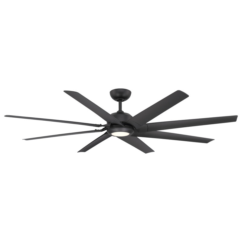 Roboto XL Indoor/Outdoor 8-Blade Smart Ceiling Fan 70" with 3000 LED Light Kit and Remote Control, Works With Alexa and iOS or Android App