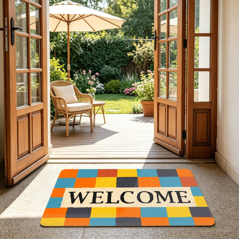Multicolore paillasson coloré pour l'intérieur et l'extérieur, 24 po x 36 po