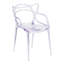 Clear Acrylic Open Back Dining Arm Chair-2044619067