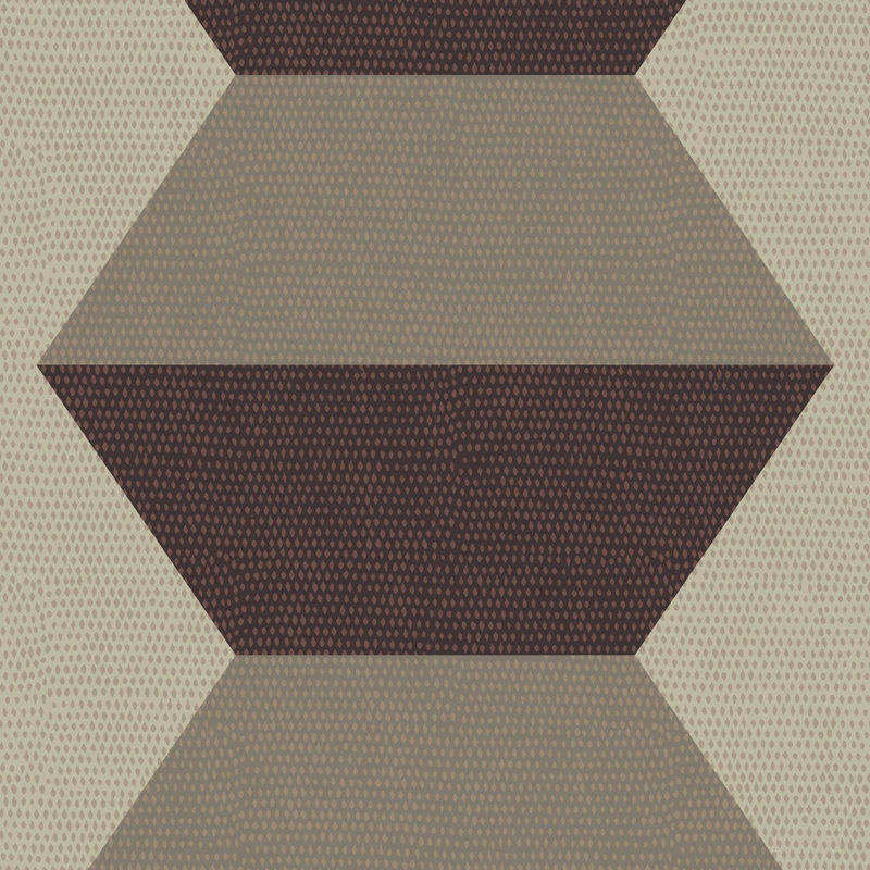 Infinity Blocks - Lacquered Wallpaper, Burgundy, Faux Grasscloth, Non-Pasted