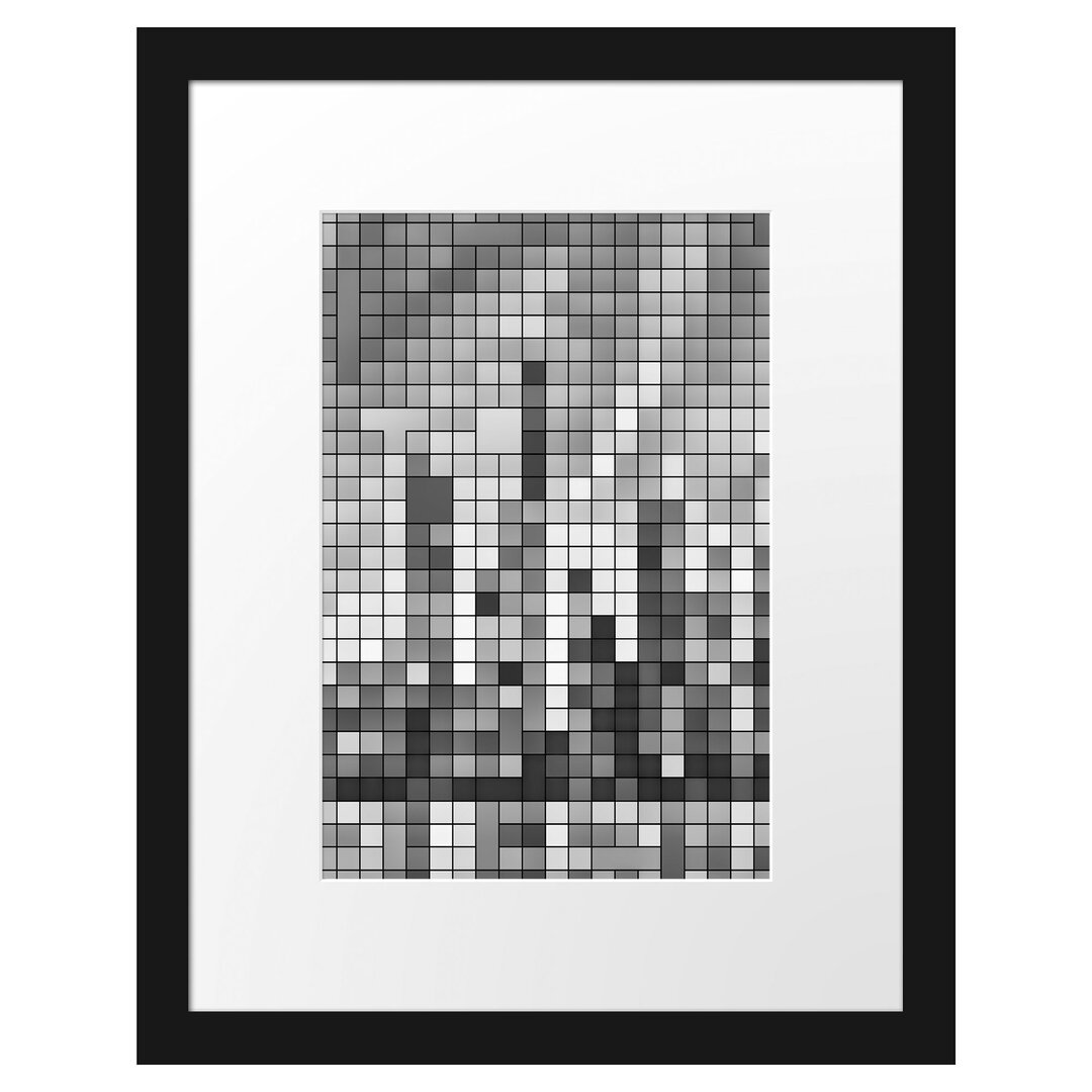 Gerahmtes Poster New York Pixel Skyline