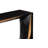 Waterfall Framed Console Table, Natural/Black, Iron