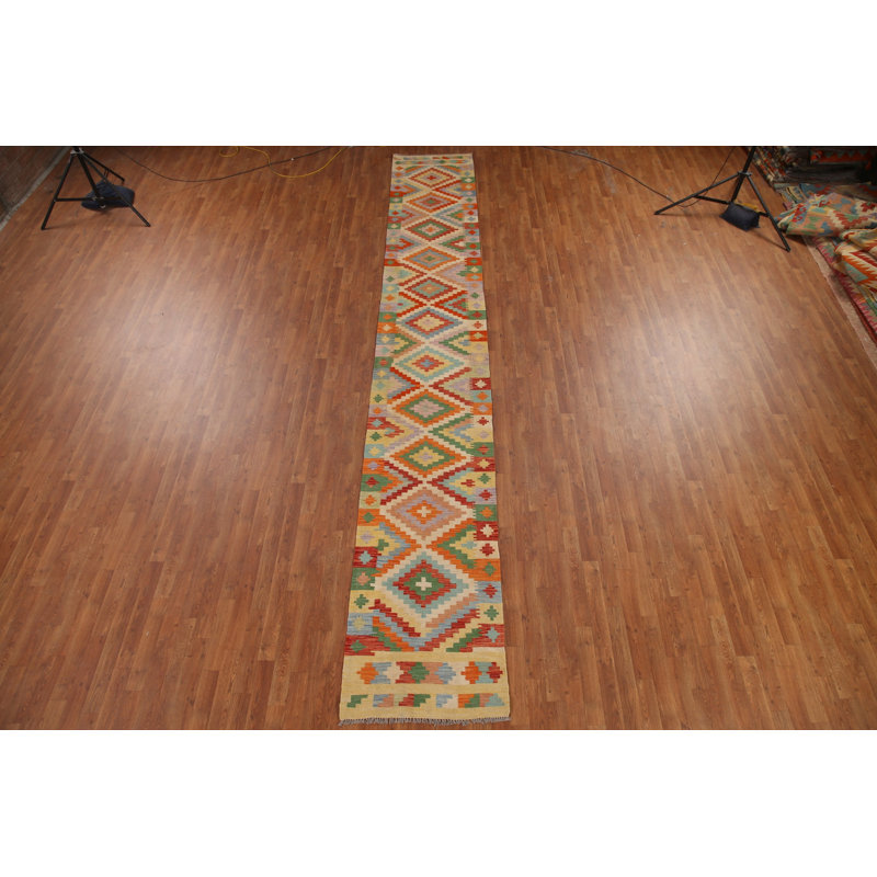 Tapis de couloir géométrique coloré 2 x 16