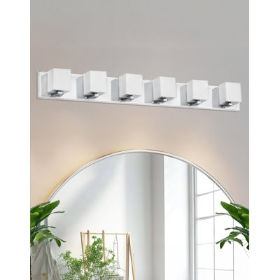 Éclairage pour meuble-lavabo en chrome poli à intensité variable 6 lumières Verona