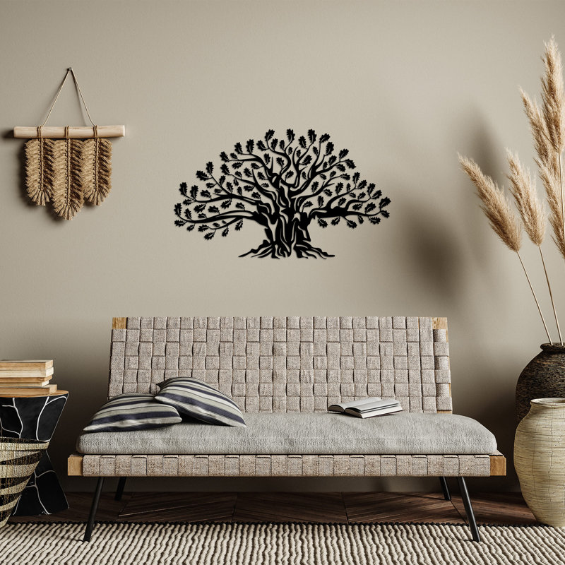 Elegant Black Decorative Metal Wall Accessory, 16.5 x 27.6 inches | 100% Metal, Thickness: 0.6 inches | Stylish Home Décor for Living Room, Bedroom & Office, Durable Design for Lasting Appeal