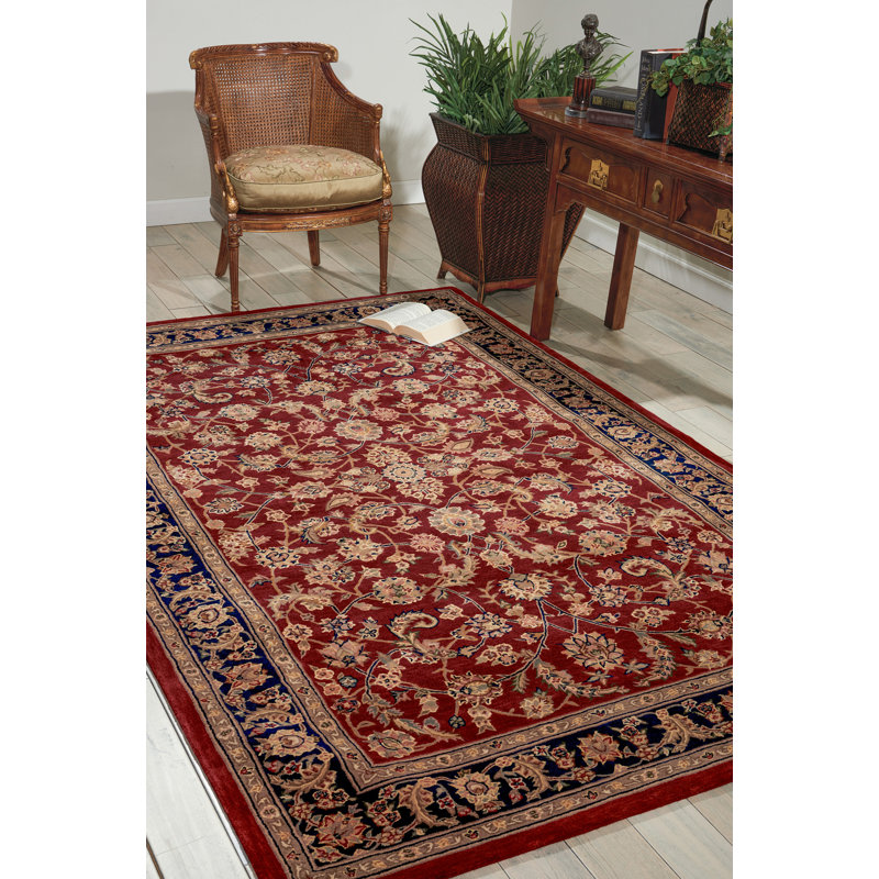 Oakleaf Wool Oriental Indoor Rug, Rectangle 5'6" x 8'6"