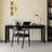 Simple Black Rectangular Storage 3-Drawers Desk-1090453574