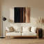 Abstrait couleur champ 6, art mural en métal brun-429346989