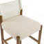 Modern Solid Wood Bar Stool with Polyester Cushion, Set of 2