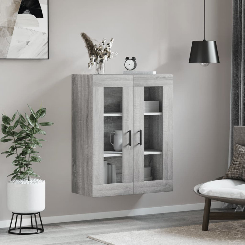 Menca Bathroom Cabinet, Grey Sonoma