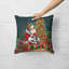 Cavalier Spaniel and Santa Claus Throw Pillow-101410342