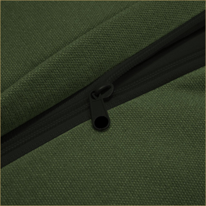 Sofa | Modern Sage Green Chenille | Deep Seat Removable Covers | Family Use | Wood Frame | Black, Green Chenille
