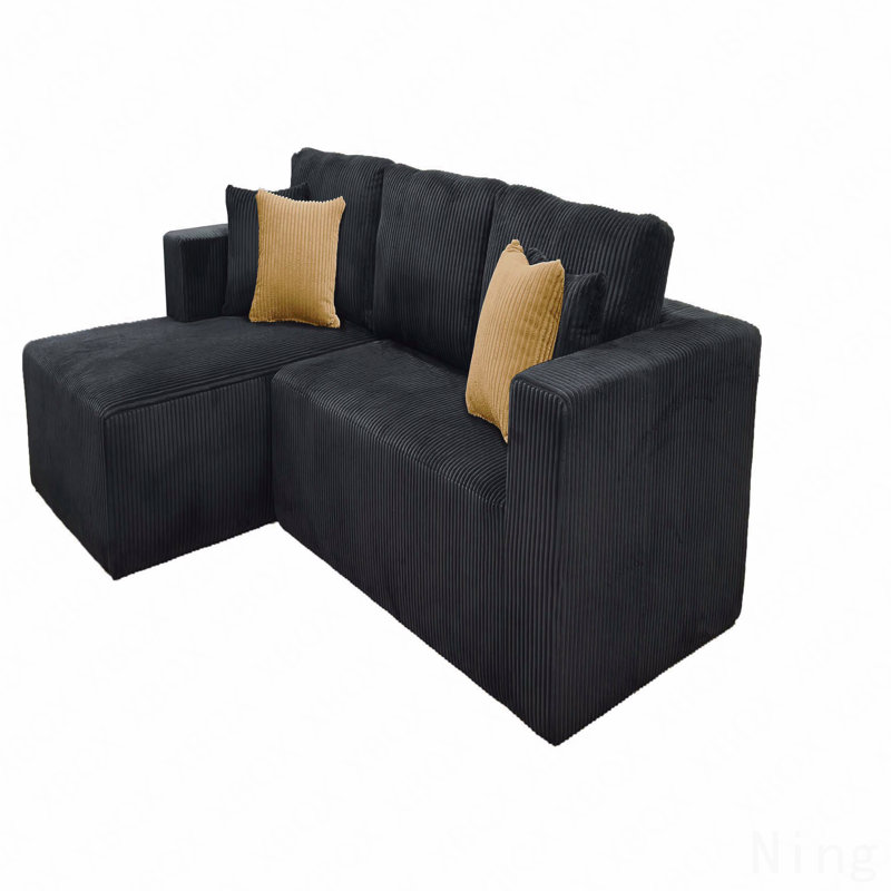 Canapé modulaire rembourré en velours côtelé