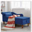 Chaise longue en velours avec rangement, coussin et garniture cloutée-1090968673