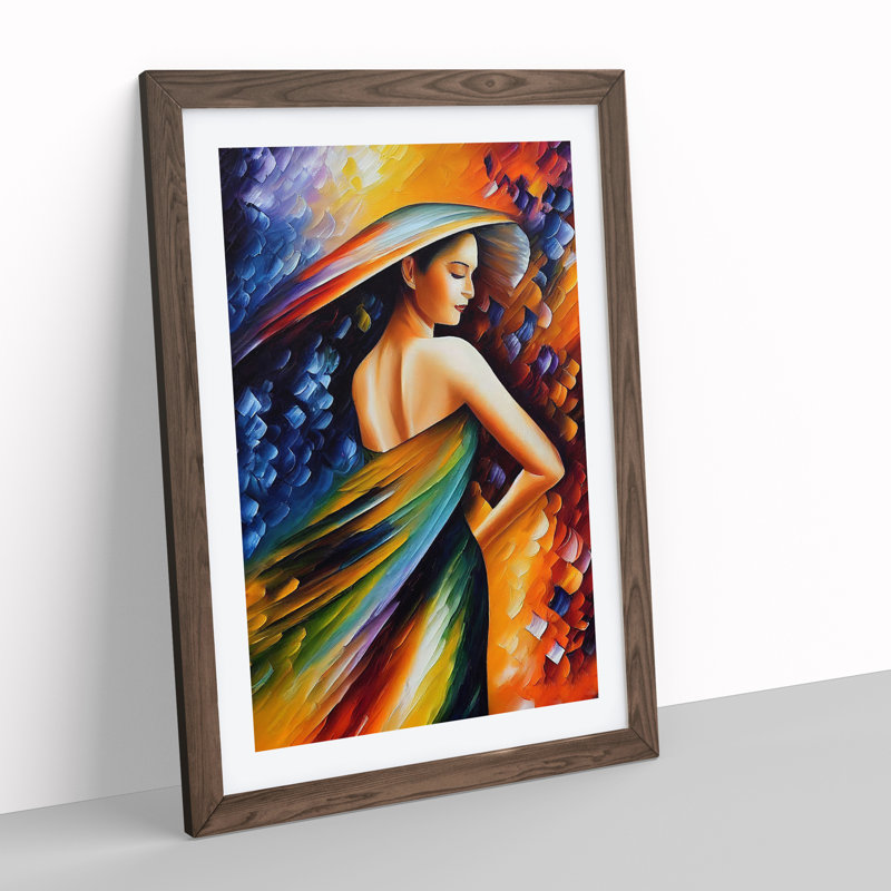 Portrait of a Woman No.2 - Framed Print, 34cm W x 25cm W x 2cm D, Walnut Framed