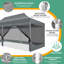Tente d'auvent 10 x 20, auvent escamotable robuste avec parois latérales-98674721-133005189