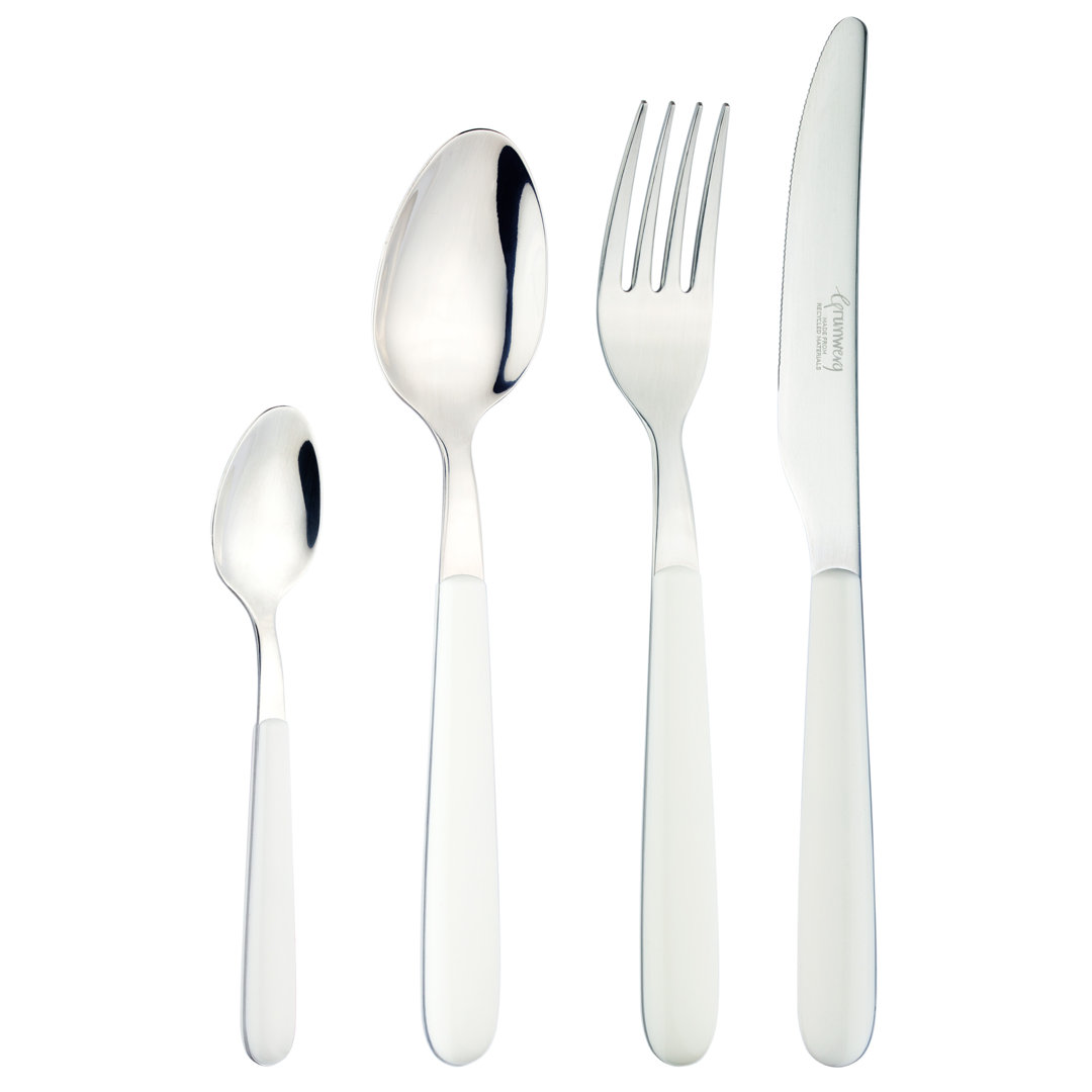 Grunwerg Cutlery Greenworks, 24 Piece Cutlery Set , Service for 6, Sepia