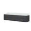 Meuble-lavabo double noir 80 po X P 22 po D, avec plateau en quartz blanc-117825195