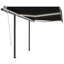 Auvent de patio rétractable en polyester anthracite l 118,1 po x P 98,4 po VidaXL