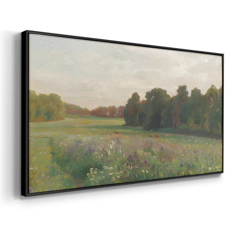Série paysage - DCCxxvii - Toile tendue avec châssis encadré - Prêt à être accroché, H 21 po x l 41 po, Blanc