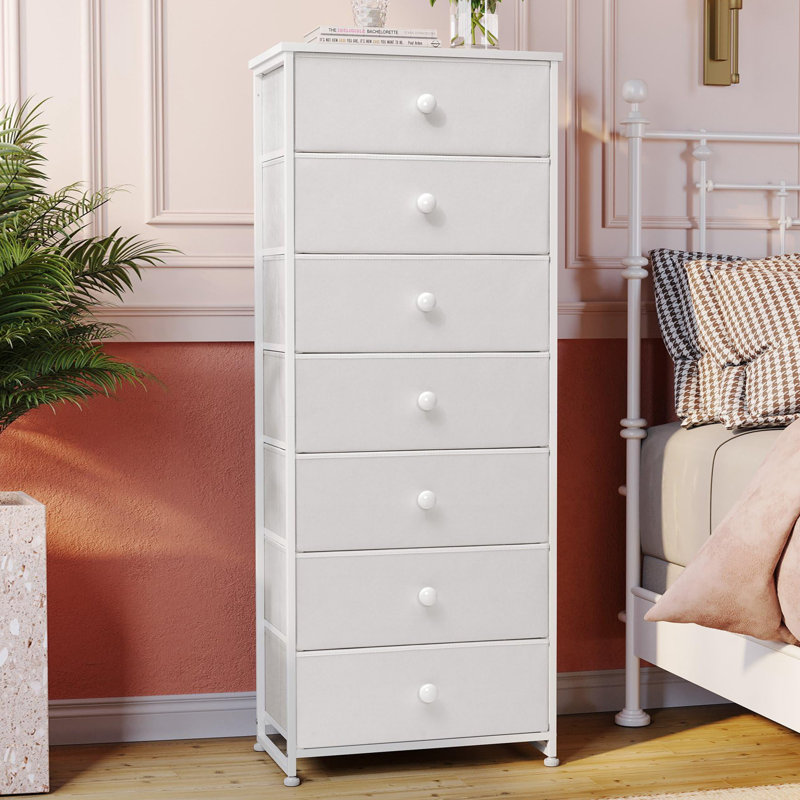 Commode 6 tiroirs Nassrin, Blanc