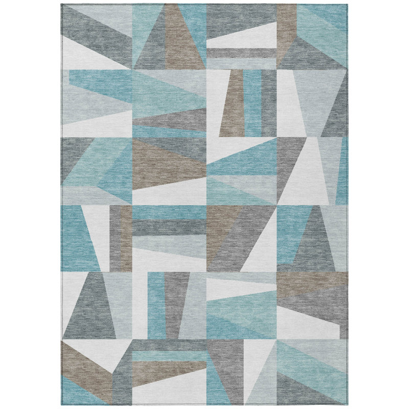Machine Washable Indoor/Outdoor Chantille ACN2327 Geometric Rug, Rectangle 10' x 14'