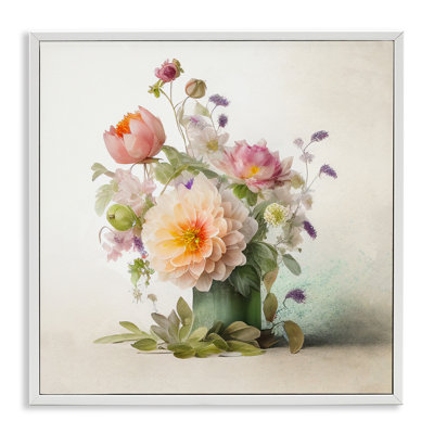 Az-462-Framed " Spring Floral Bouquet " by Leah McLean