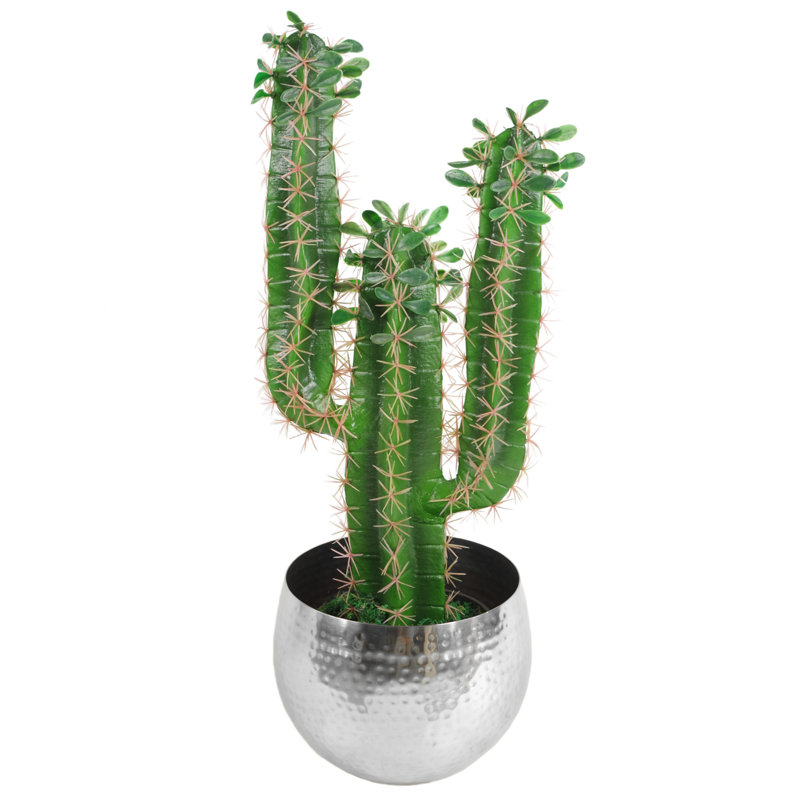 Sevyn Handmade Metal Cachepot, 18cm H x 22cm W x 22cm D, Silver