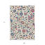 Tapis intérieur lavable floral en lin rose et bleu denim 9 pi x 12 pi