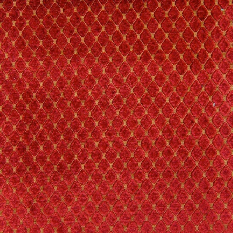 Diamond Shaped Jacquard | Tiles Fabric_TILES, Red