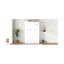 Armoire 3 portes avec 2 tiroirs, blanc