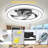 Ceiling Fan With Light Remote, 3 LED Colour Temperature, 6 Speed Noiseless AC Motor, Timer Setting,Adjustable Brightness